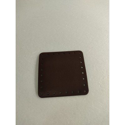 Quadrato EcoPelle Rinforzato Cm 12x12 Marrone