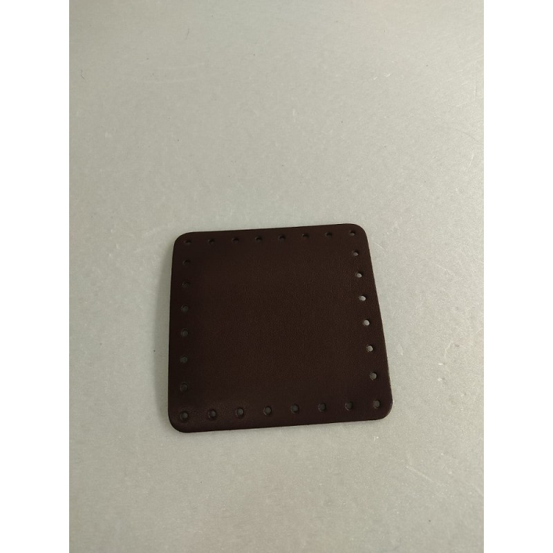 Quadrato EcoPelle Rinforzato Cm 12x12 Marrone