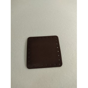 Quadrato EcoPelle Rinforzato Cm 12x12 Marrone