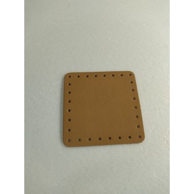Quadrato EcoPelle Rinforzato Cm 12x12 Beige