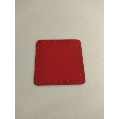 Quadrato EcoPelle Rinforzato Cm 12x12 Rosso