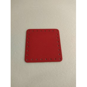 Quadrato EcoPelle Rinforzato Cm 12x12 Rosso