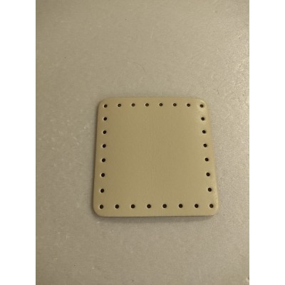 Quadrato EcoPelle Rinforzato Cm 12x12 Crema
