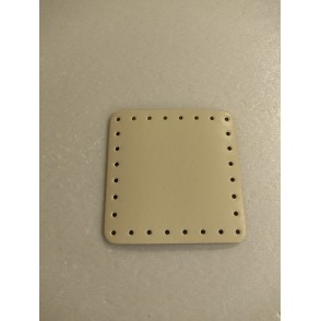 Quadrato EcoPelle Rinforzato Cm 12x12 Crema