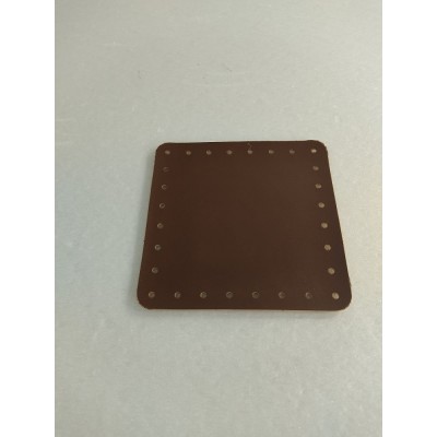 Quadrato EcoPelle Morbida Cm 12x12 Marrone
