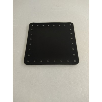 Quadrato EcoPelle Morbida Cm 12x12 Nero