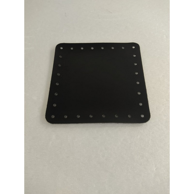 Quadrato EcoPelle Morbida Cm 12x12 Nero