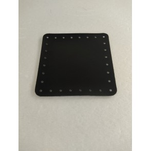 Quadrato EcoPelle Morbida Cm 12x12 Nero