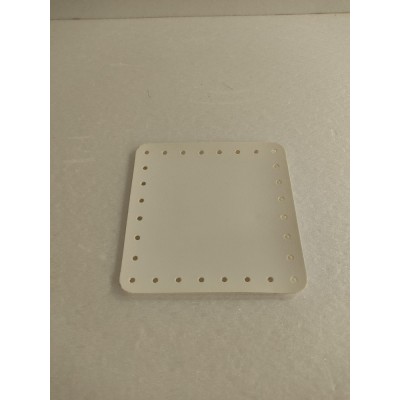 Quadrato EcoPelle Morbida Cm 12x12 Bianco