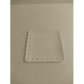 Quadrato EcoPelle Morbida Cm 12x12 Bianco