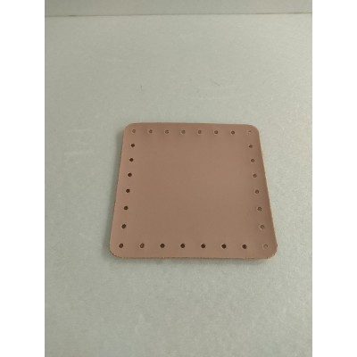 Quadrato EcoPelle Morbida Cm 12x12 Rosa