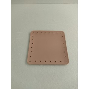 Quadrato EcoPelle Morbida Cm 12x12 Rosa