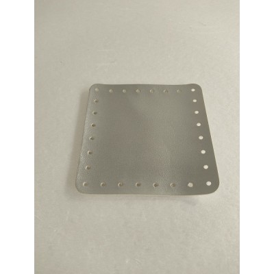 Quadrato EcoPelle Morbida Cm 12x12 Argento