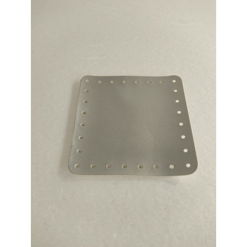 Quadrato EcoPelle Morbida Cm 12x12 Argento