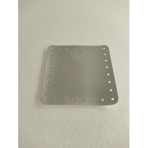 Quadrato EcoPelle Morbida Cm 12x12 Argento