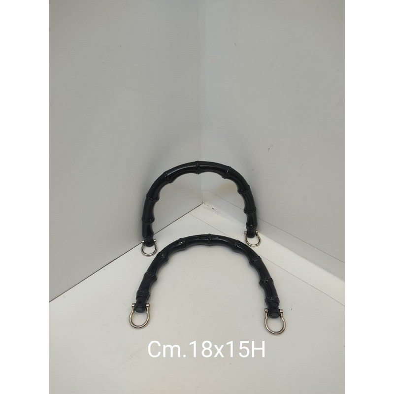 Manici Forma Bambù 18x15 cm. Coppia Nikel Laterali