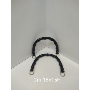 Manici Forma Bambù 18x15 cm. Coppia Nikel Laterali