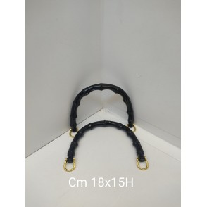 Manici Forma Bambù 18x15 cm. Coppia Oro Laterali
