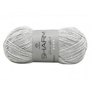 Gomitolo Di Cotone Sharm Tre Sfere Lamé Colore Bianco Argento