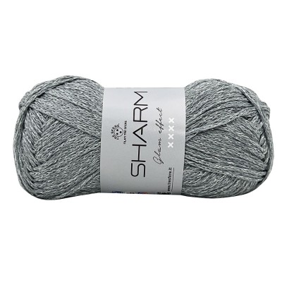 Gomitolo Di Cotone Sharm Tre Sfere Lamé Colore Grigio Argento