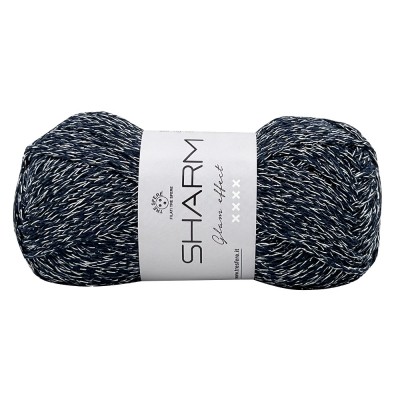 Gomitolo Di Cotone Sharm Tre Sfere Lamé Colore Blu Argento