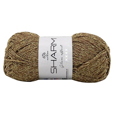 Gomitolo Di Cotone Sharm Tre Sfere Lamé Colore Marron Glace