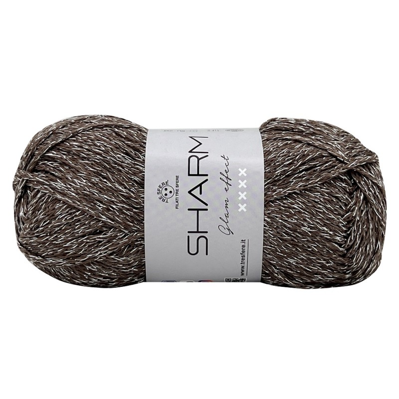 Gomitolo Di Cotone Sharm Tre Sfere Lamé Colore Bronzo Argento