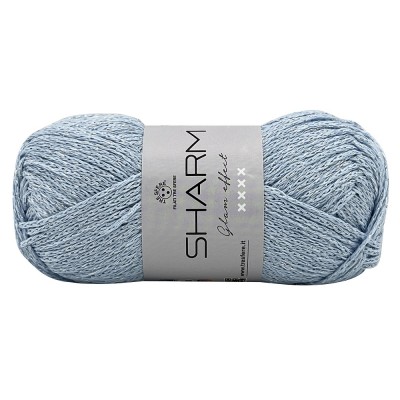 Gomitolo Di Cotone Sharm Tre Sfere Lamé Colore Azzurro Argento