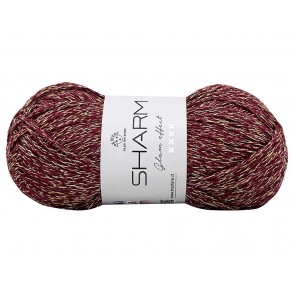 Gomitolo Di Cotone Sharm Tre Sfere Lamé Colore Bordeaux Oro