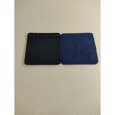 Quadrato EcoPelle Scamosciata Cm 12x12 Blu