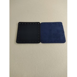 Quadrato EcoPelle Scamosciata Cm 12x12 Blu