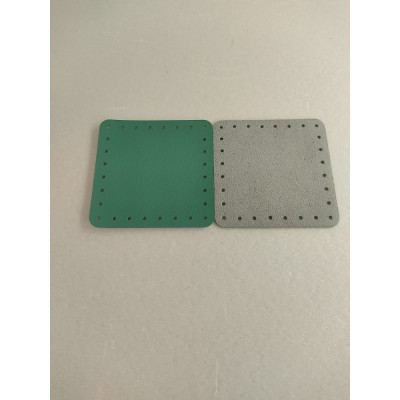 Quadrato EcoPelle Scamosciata Cm 12x12 Verde
