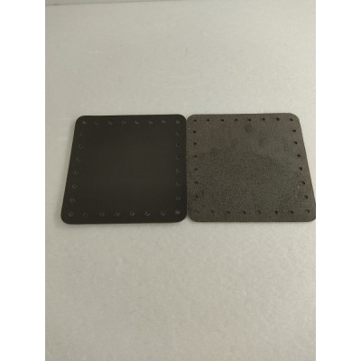 Quadrato EcoPelle Scamosciata Cm 12x12 Grigio