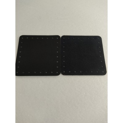 Quadrato EcoPelle Scamosciata Cm 12x12 Nero