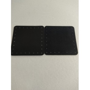 Quadrato EcoPelle Scamosciata Cm 12x12 Nero