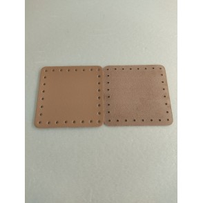 Quadrato EcoPelle Scamosciata Cm 12x12 Rosa Cipria