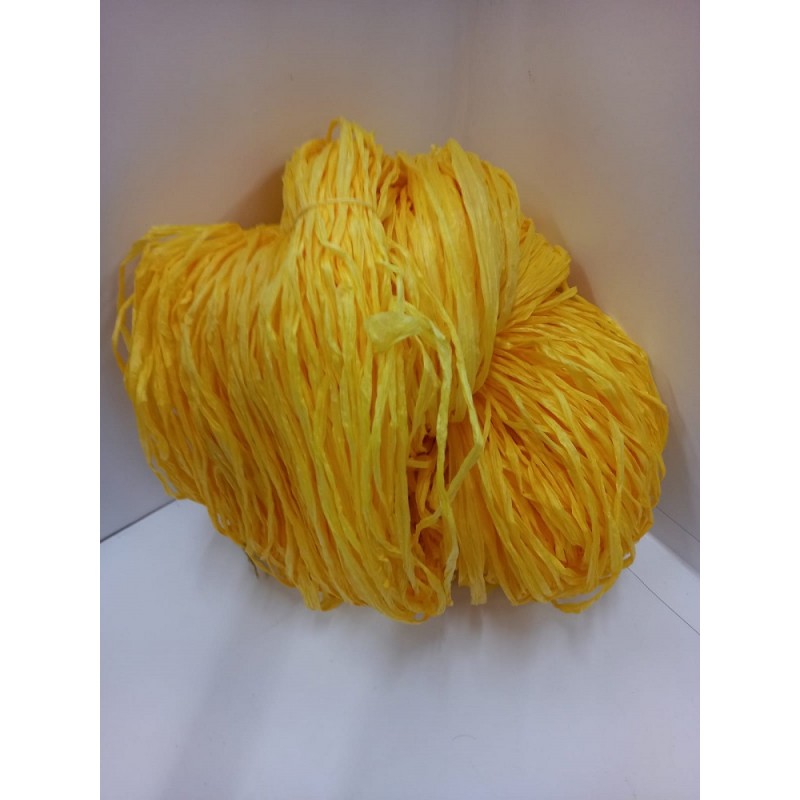 Rafia Di Viscosa In Matassa 250 grammi Colore Giallo