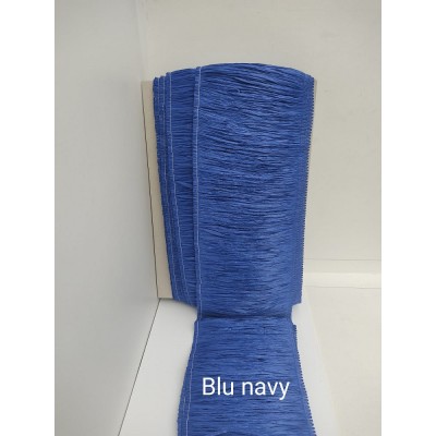 Frangia Di Rafia Di Viscosa Made In Italy altezza cm 15 Colore Blu Navy