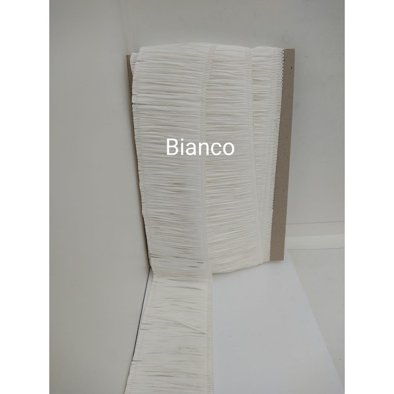 Frangia Di Rafia Made In Italy Altezza Cm 10 Bianco