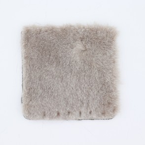 Quadrato In Ecopelliccia Cm 12x12 Grigio Perla