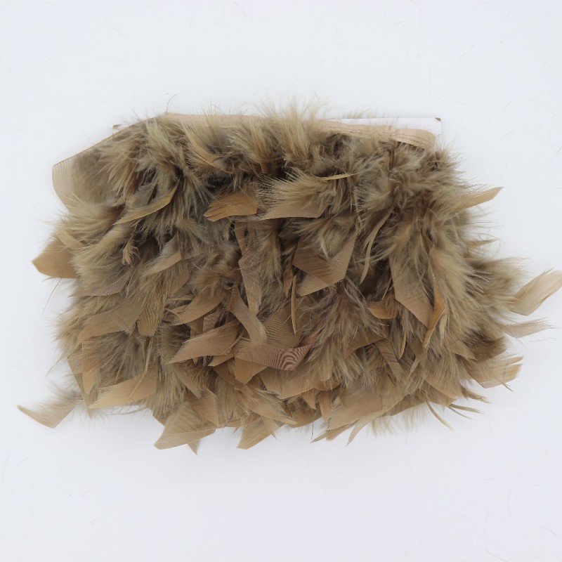 Passamaneria Piume Gallo Colore Tortora