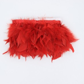 Passamaneria Piume Gallo Colore Rosso