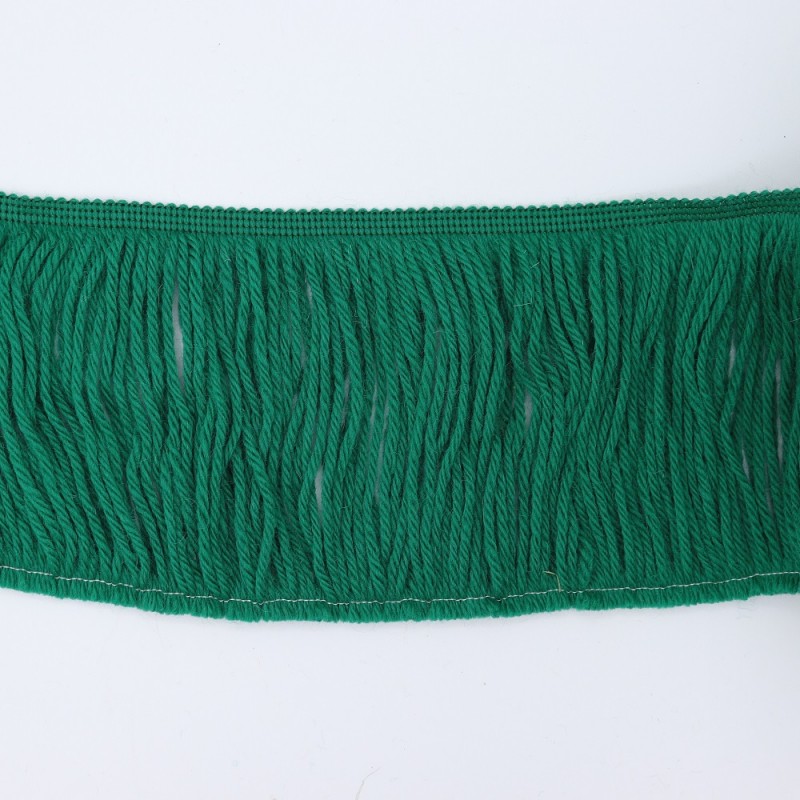 Frangia Di Lana Made In Italy Cm 15 Verde Smeraldo