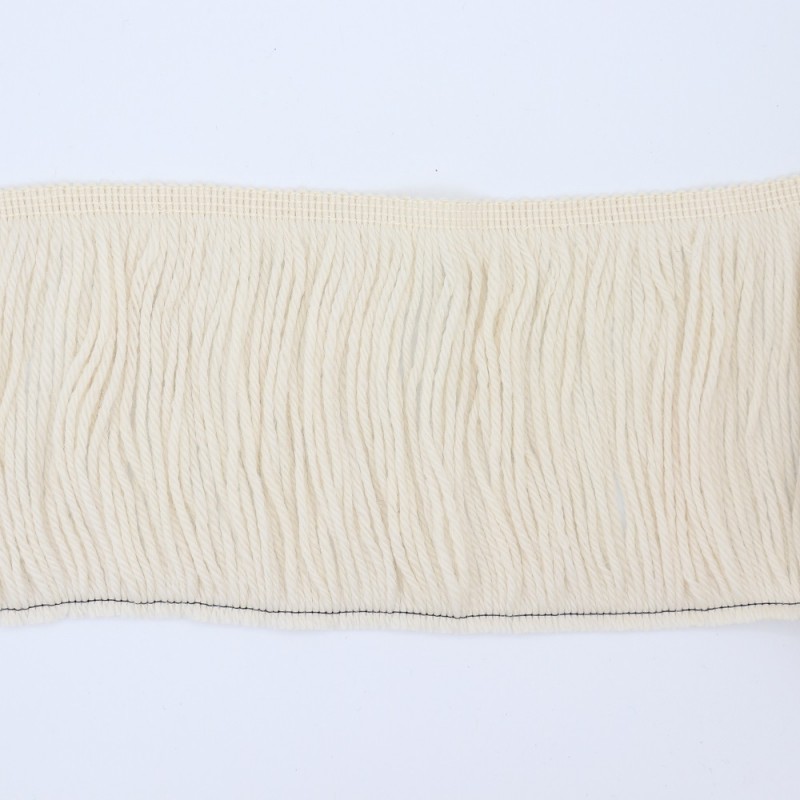 Frangia Di Lana Made In Italy Cm 15 Bianco