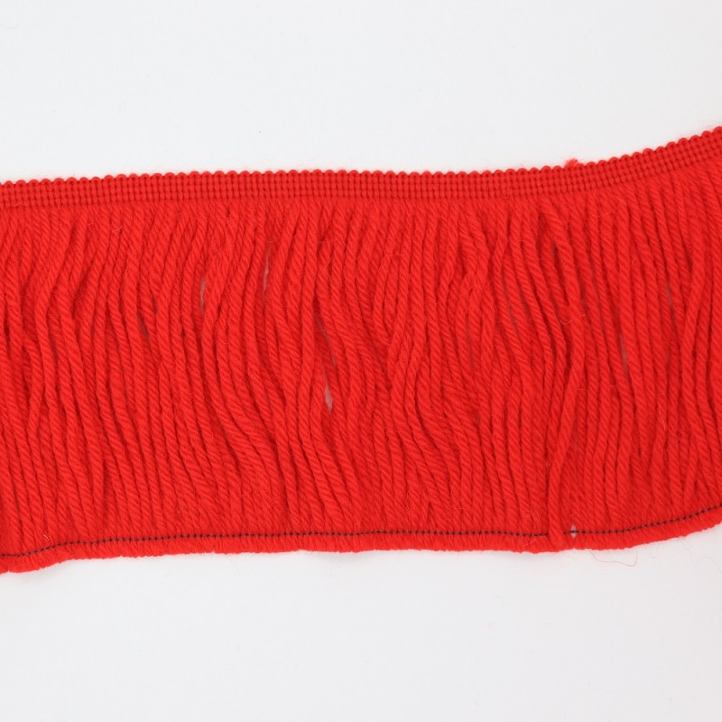 Frangia Di Lana Made In Italy Cm 15 Rosso