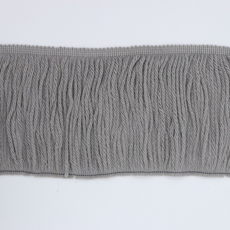 Frangia Di Lana Made In Italy Cm 15 Grigio