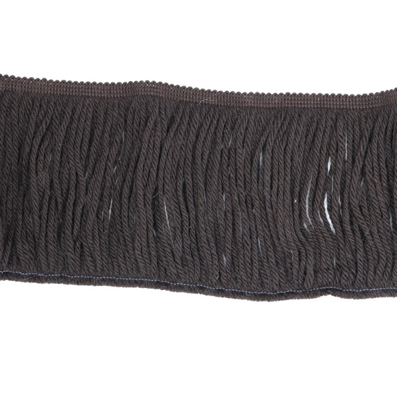 Frangia Di Lana Made In Italy Cm 15 Marrone