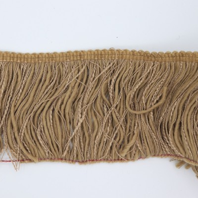 Frangia Di Lana Decorata Made In Italy Cm 15 Beige