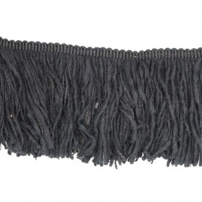 Frangia Di Lana Decorata Made In Italy Cm 15 Nero