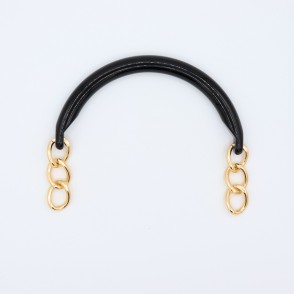 Manici Mezzaluna 15x12 Cm. Coppia Nero Catena Oro